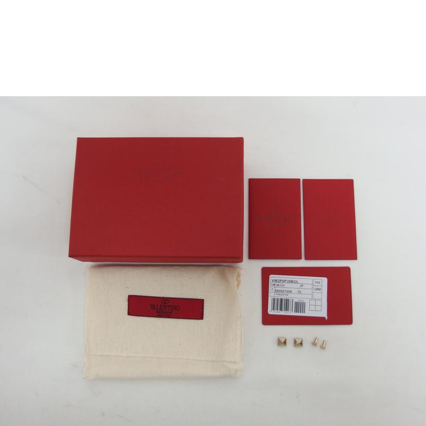 VALENTINO GARAVANI ヴァレンティノガラバーニ/ロックスタッズ/二つ折りコンパクトウォレット/ピンク/VW2P0P39BOL//Aランク/04