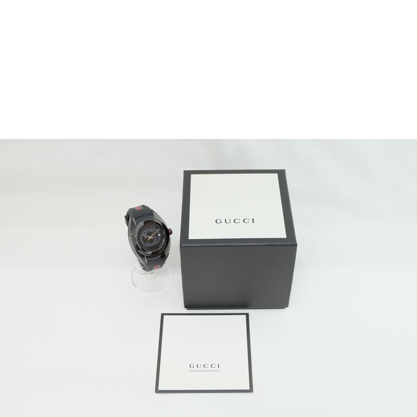 GUCCI グッチ/シンクシェリーライン ラバーウォッチ/クオーツ/137.1//185*****/ABランク/71