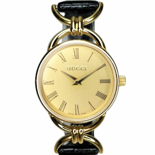 GUCCI グッチ/レディース クォーツ ゴールド文字盤 ヴィンテージ/6000.2.L//0241832/Bランク/52