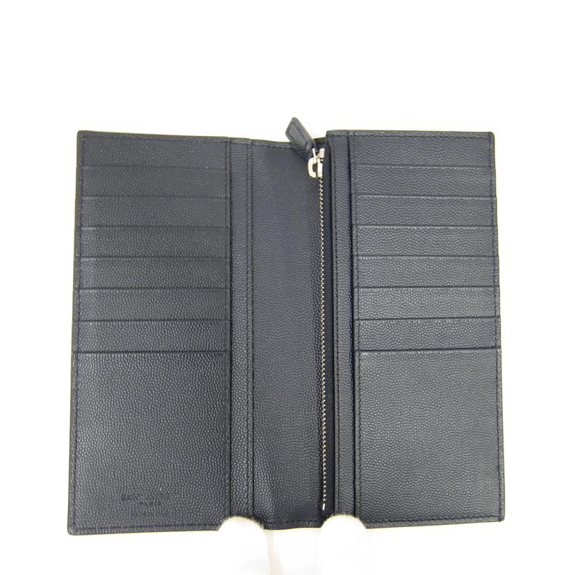 SAINT LAURENT サンローラン/PVCレザー二つ折り長財布/ネイビー/396308//0518/ABランク/82