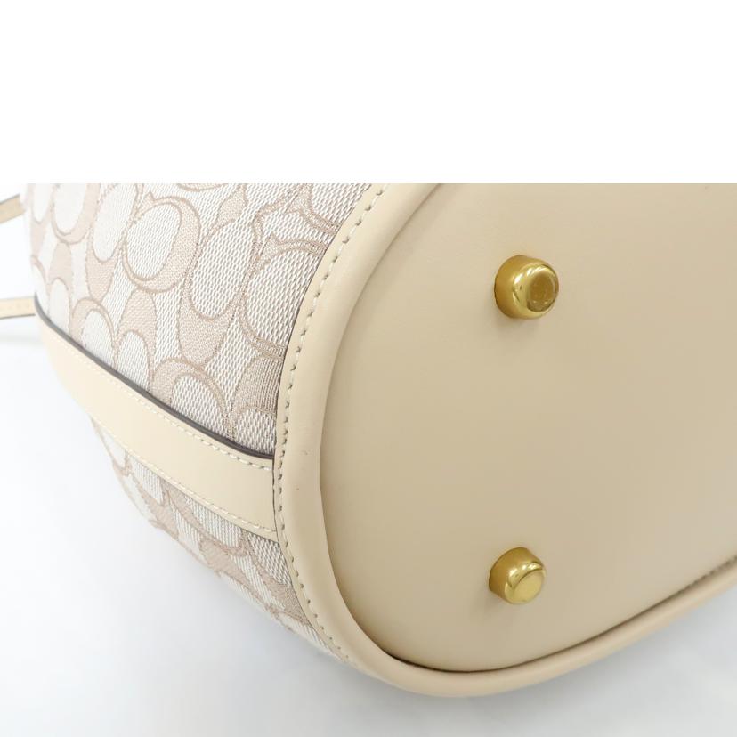 COACH コーチ/フィールドバケットバッグ シグネチャー2WAY 巾着バッグ ライトベージュ クリーム系/C3853//L21**/Aランク/65