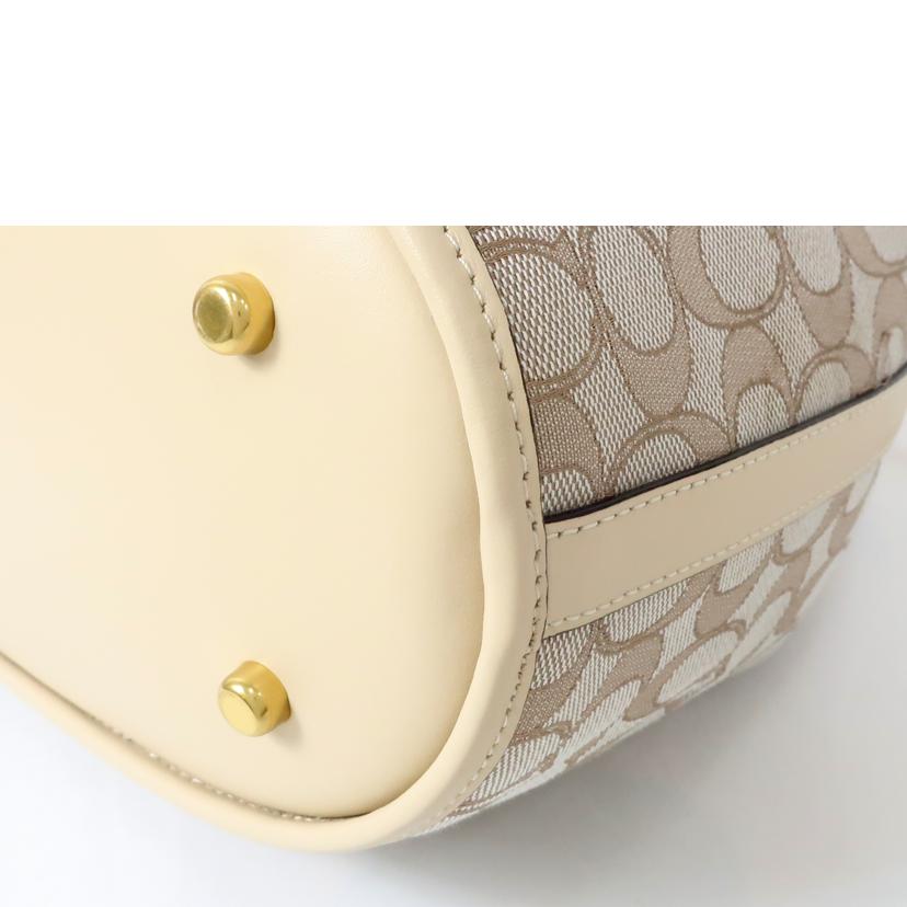COACH コーチ/フィールドバケットバッグ シグネチャー2WAY 巾着バッグ ライトベージュ クリーム系/C3853//L21**/Aランク/65
