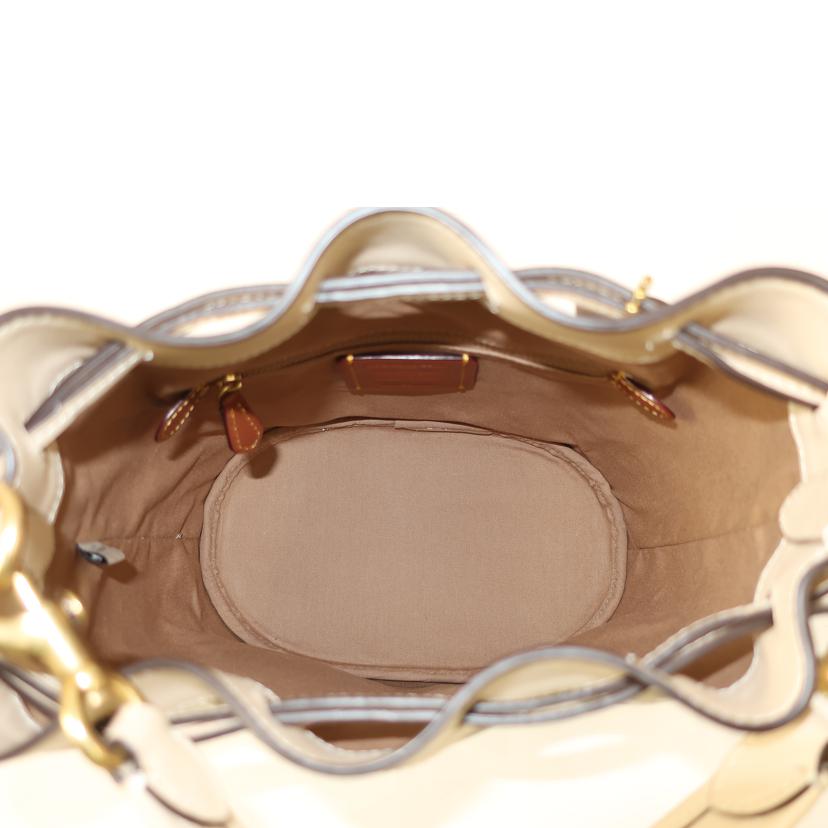 COACH コーチ/フィールドバケットバッグ シグネチャー2WAY 巾着バッグ ライトベージュ クリーム系/C3853//L21**/Aランク/65