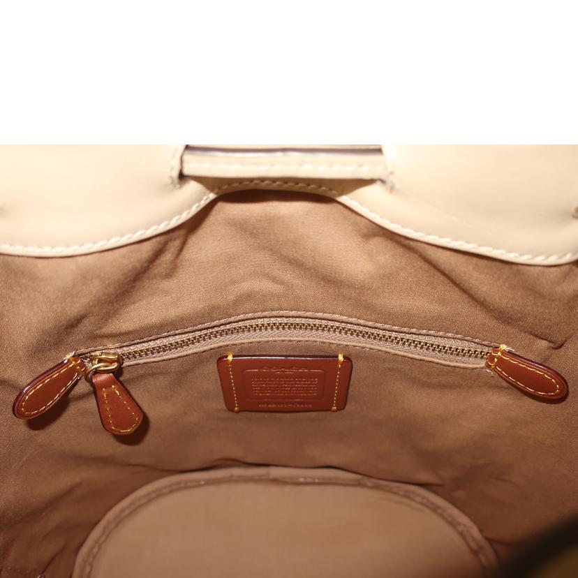 COACH コーチ/フィールドバケットバッグ シグネチャー2WAY 巾着バッグ ライトベージュ クリーム系/C3853//L21**/Aランク/65