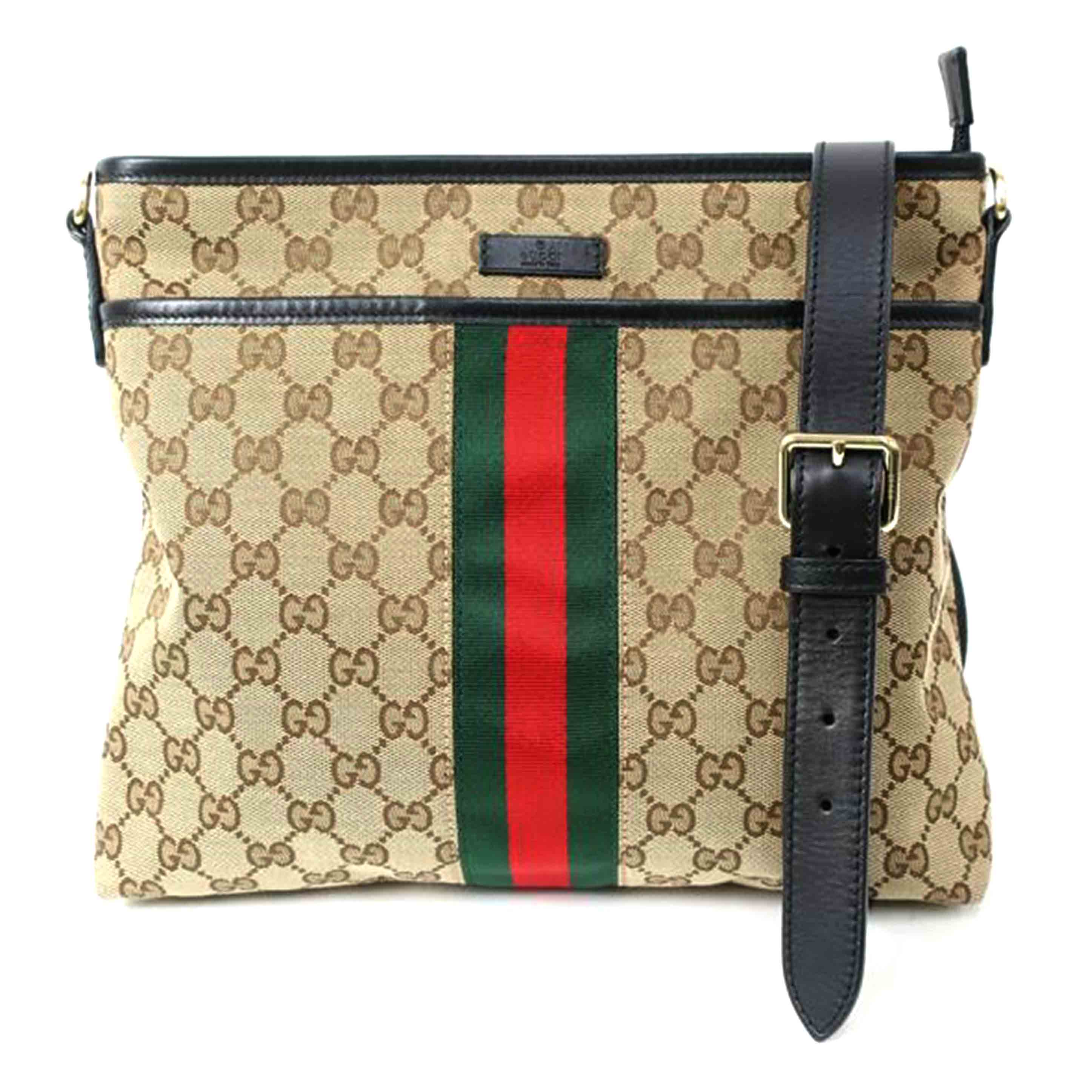 GUCCI グッチ/GGキャンバスシェリーライン/ショルダーバッグ 肩掛け ブラック/388926//ABランク/65
