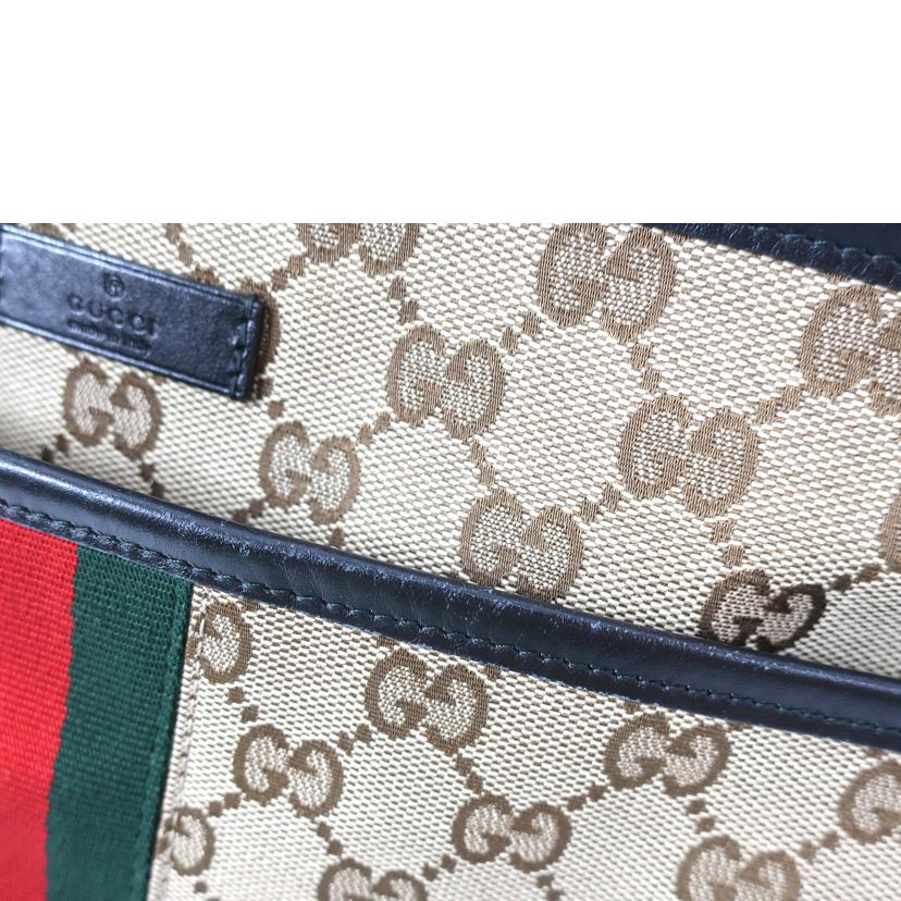 GUCCI グッチ/GGキャンバスシェリーライン/ショルダーバッグ 肩掛け ブラック/388926//ABランク/65