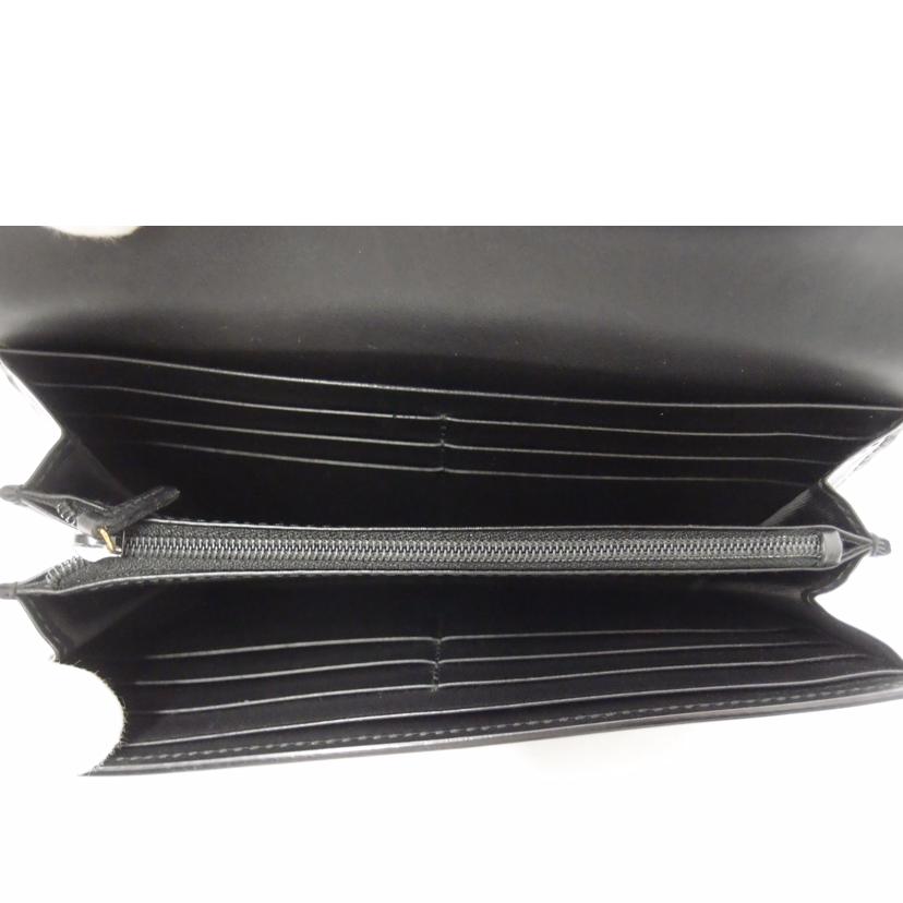 GUCCI グッチ 黒 レザー /インターロッキングGグッチシマ二つ折り長財布/ブラック/369663//534***/ABランク/69