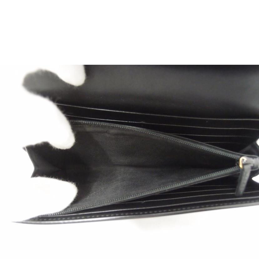 GUCCI グッチ 黒 レザー /インターロッキングGグッチシマ二つ折り長財布/ブラック/369663//534***/ABランク/69