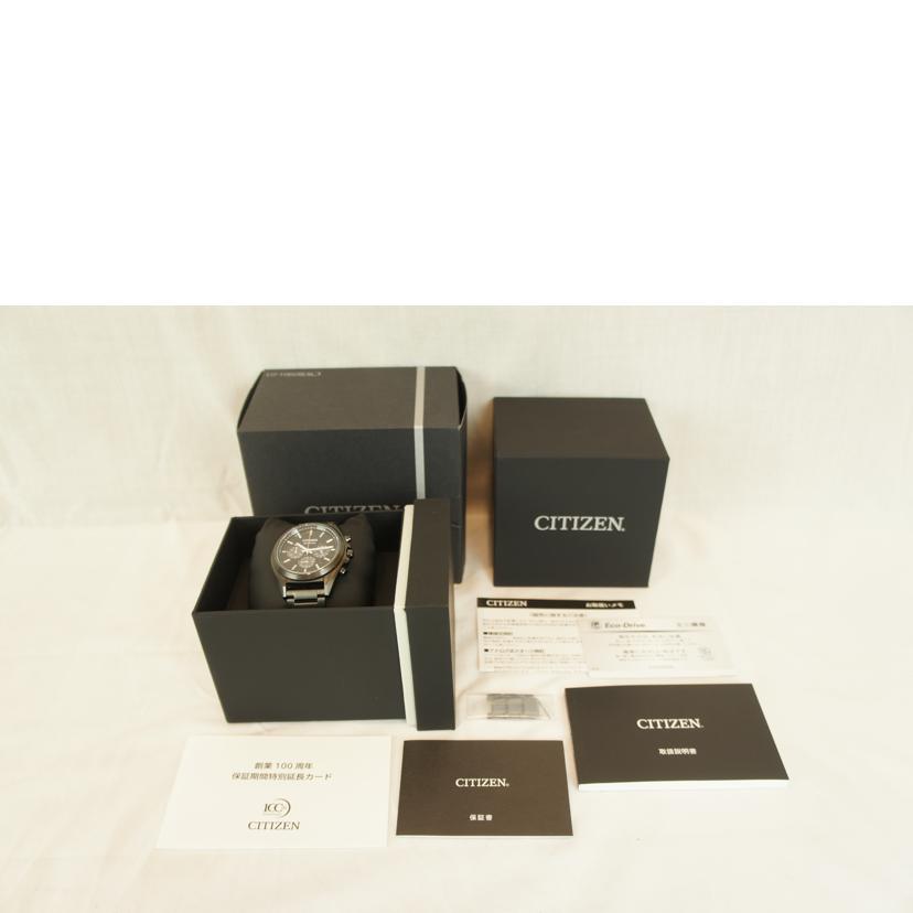 CITIZEN シチズン/アテッサ エコ・ドライブ ブラックチタン/ソーラー/CA4394-54E//Aランク/93