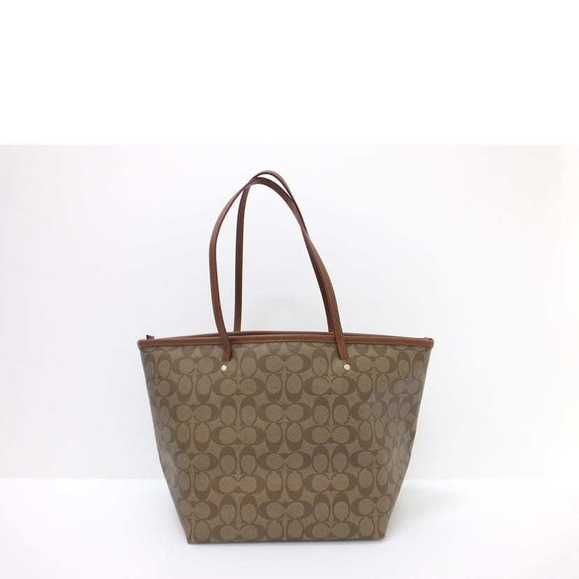 COACH COACH/シグネチャー レザートートバッグ/F34104//M1532/Aランク/88