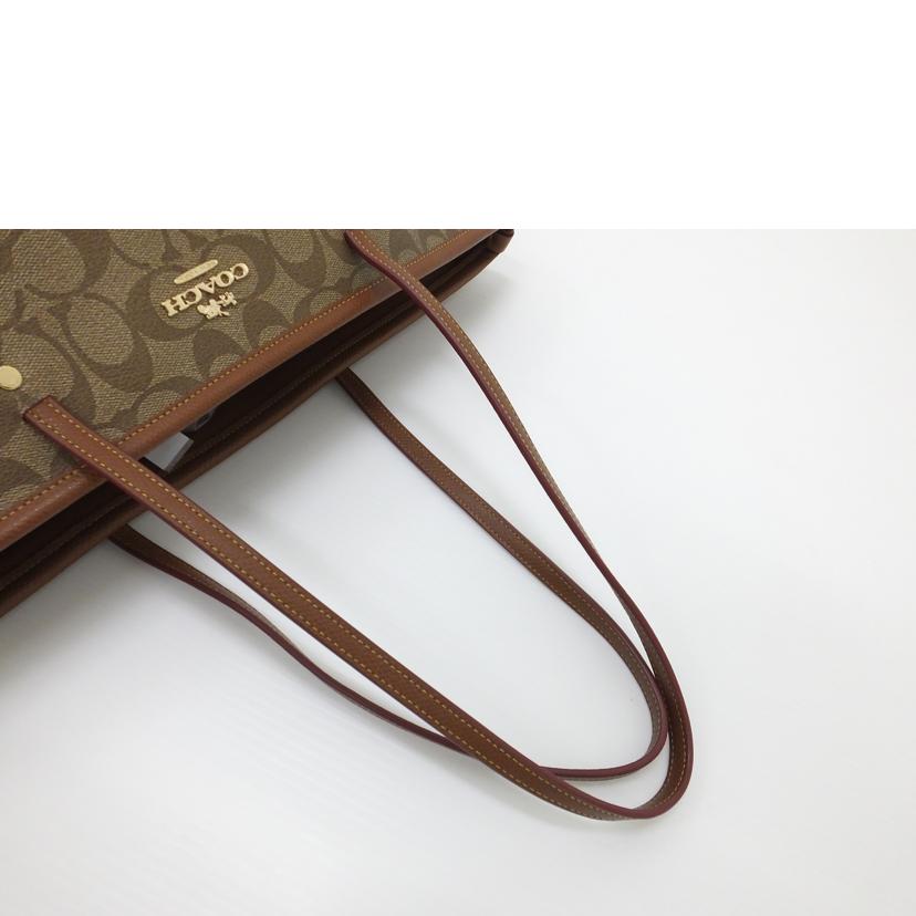 COACH COACH/シグネチャー レザートートバッグ/F34104//M1532/Aランク/88