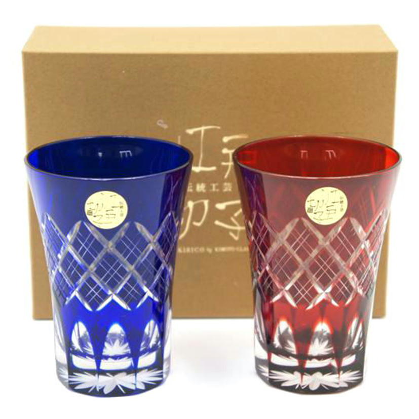 木本硝子/江戸切子 ペアグラス//SAランク/75