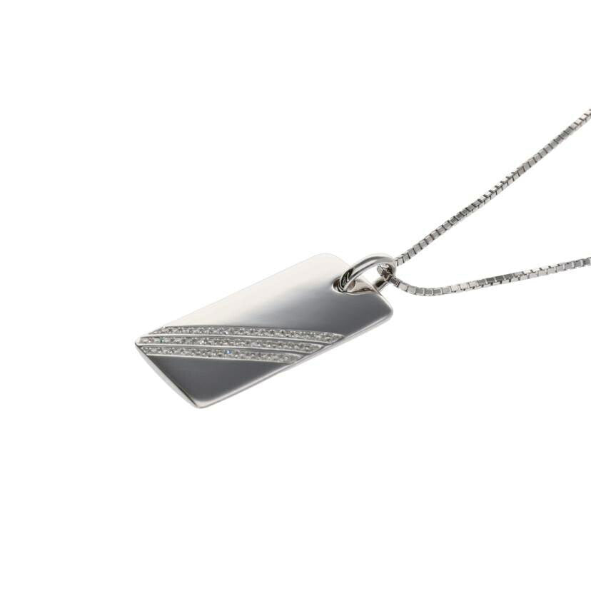 /K18WGダイヤネックレス0.24ct/689-2//Aランク/75