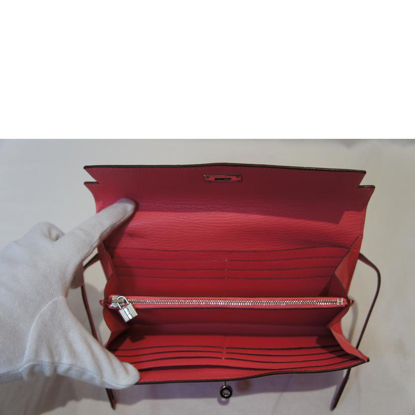 HERMES エルメス/ケリーウオレット/当社見立シェブルミゾル/ローズリップスティック//A/ABランク/94