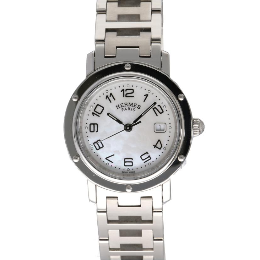 HERMES エルメス/クリッパーデイト/シェル文字盤/CL6.410//245****/Aランク/75