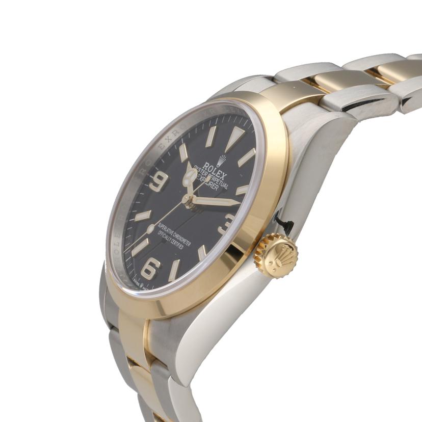 ROLEX ロレックス 腕時計 ランダムシリアル 新ギャラ2022年日付 ステンレス K18YG コンビ メンズ 自動巻き/エクスプローラー1・SS×YG/ランダム番/124273//746*****/Aランク/75