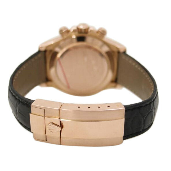 ROLEX ロレックス 2010年頃 革ストラップ K18PG チョコレート文字盤 ほぼ新品 ルーレットシリアル/コスモグラフ・デイトナ/G番/自動巻き/116515LN//G45****/SAランク/69