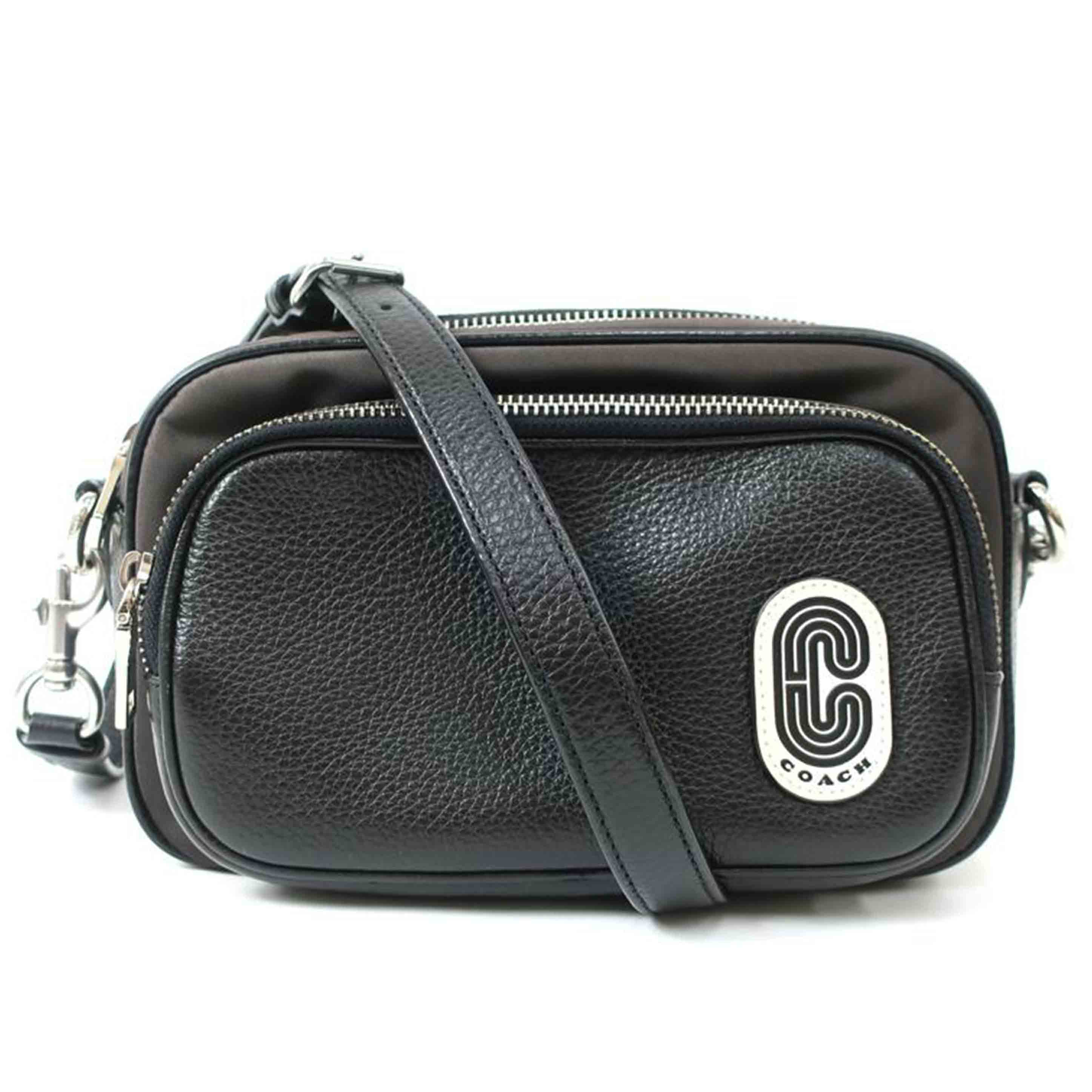 COACH コーチ/ナイロン&レザー ショルダーバッグ ダークブラウン×ブラック/C2047//ABランク/65