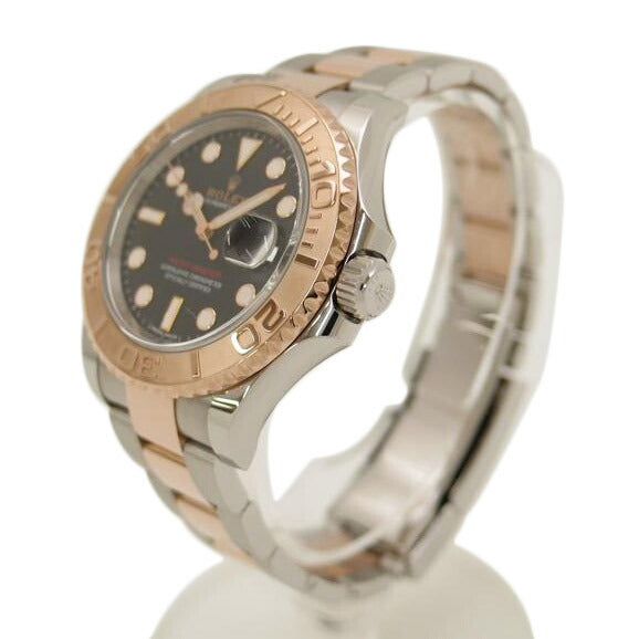 ROLEX ロレックス ランダムルーレット 黒文字盤 回転ベゼル ステンレス×ローズゴールド 2010年以降/ヨットマスター/ランダム番/自動巻き/116621//G03*****/SAランク/69