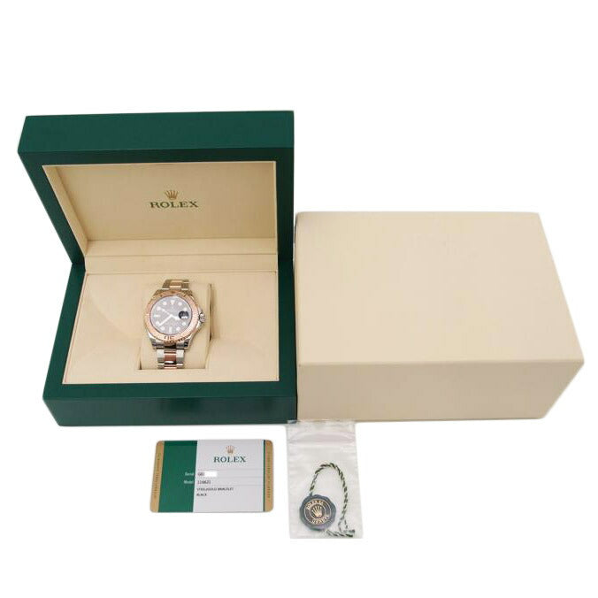ROLEX ロレックス ランダムルーレット 黒文字盤 回転ベゼル ステンレス×ローズゴールド 2010年以降/ヨットマスター/ランダム番/自動巻き/116621//G03*****/SAランク/69