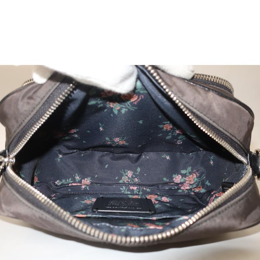 COACH コーチ/ナイロン&レザー ショルダーバッグ ダークブラウン×ブラック/C2047//ABランク/65