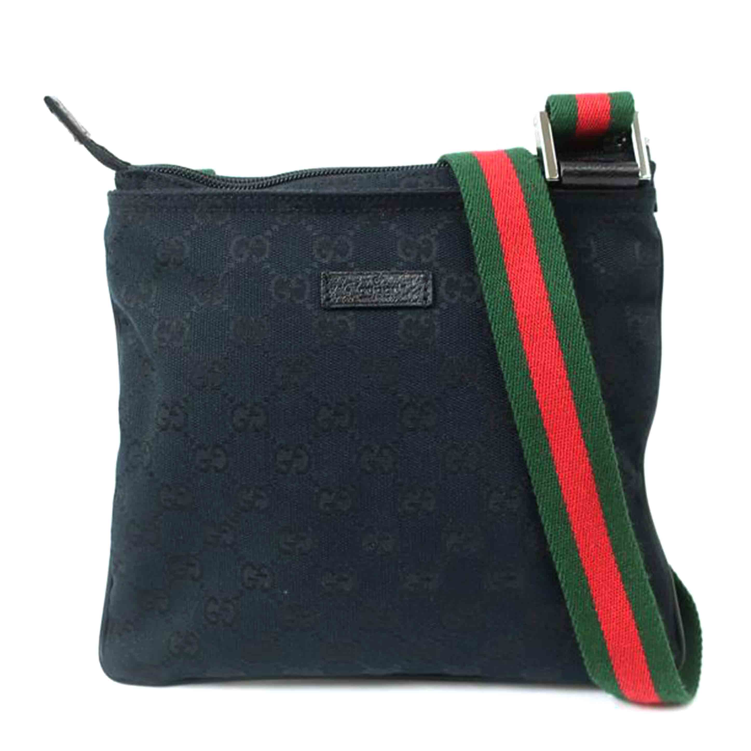 GUCCI グッチ/GGキャンバス ショルダーバッグ シェリーライン ブラック/146309//001***/ABランク/65
