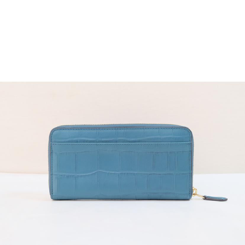 COACH コーチ/エンボスドレザークロコ型押しアコーディオンジップ/F54757//G17**/Sランク/71