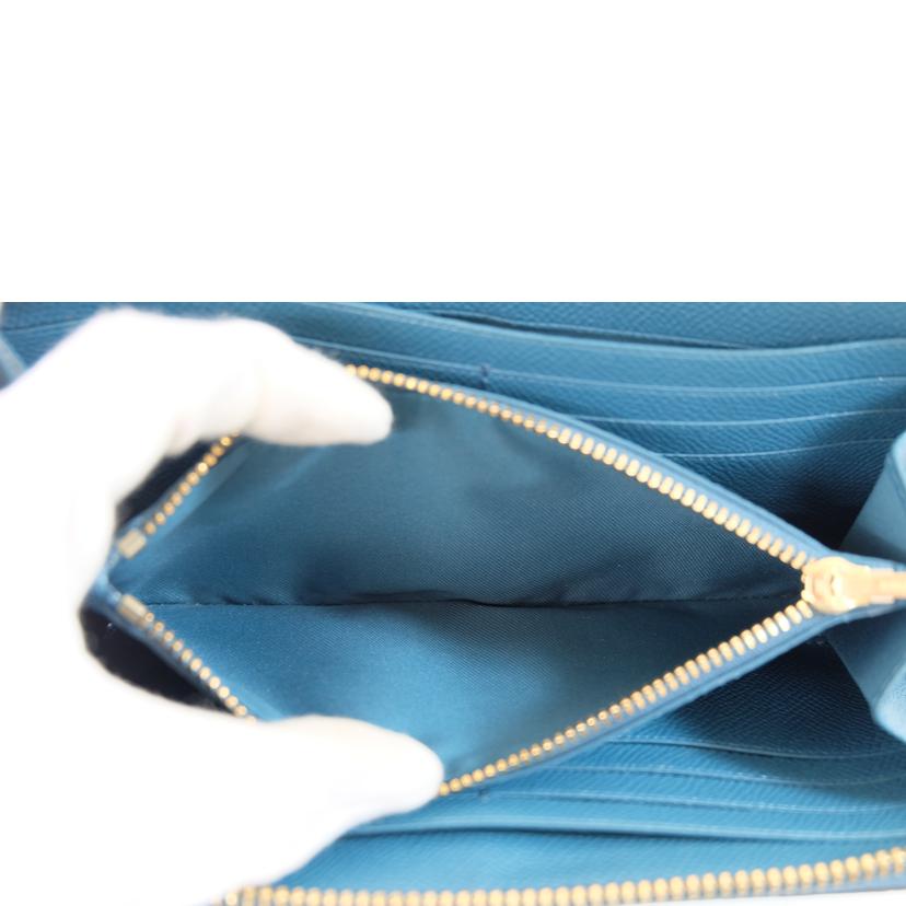 COACH コーチ/エンボスドレザークロコ型押しアコーディオンジップ/F54757//G17**/Sランク/71