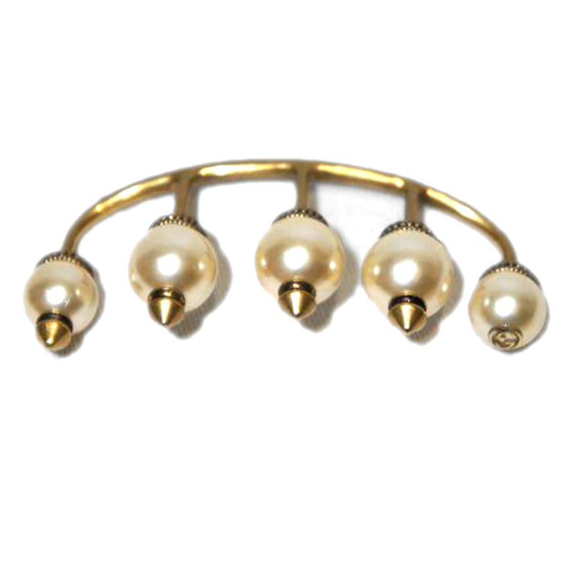 GUCCI グッチ/フェイクパールゴールドフィンガーリング//ABランク/94