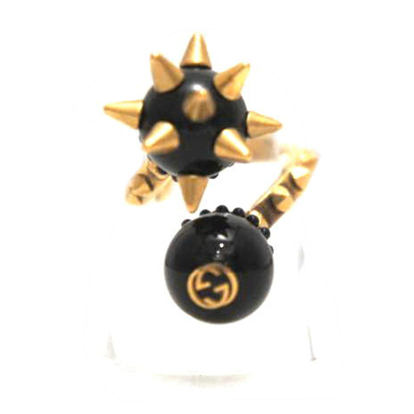 GUCCI グッチ/ダブルブラックボールスタッズリング/#10//Aランク/94