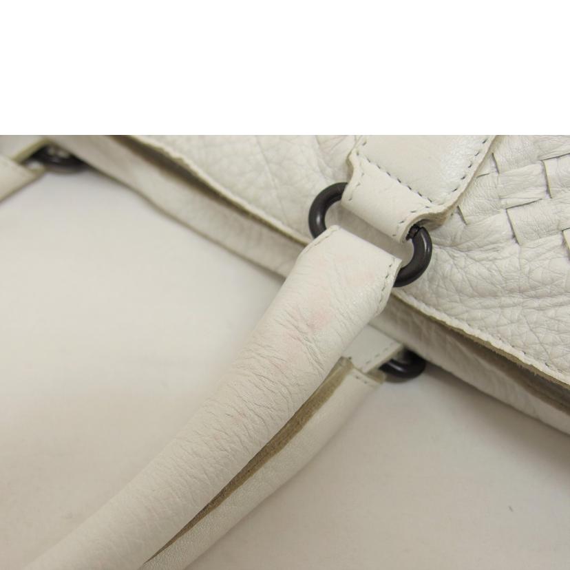 BOTTEGA VENETA ボッテガヴェネタ/イントレチャート/レザートートバッグ/ホワイト/173185//V174C 9000/Bランク/04