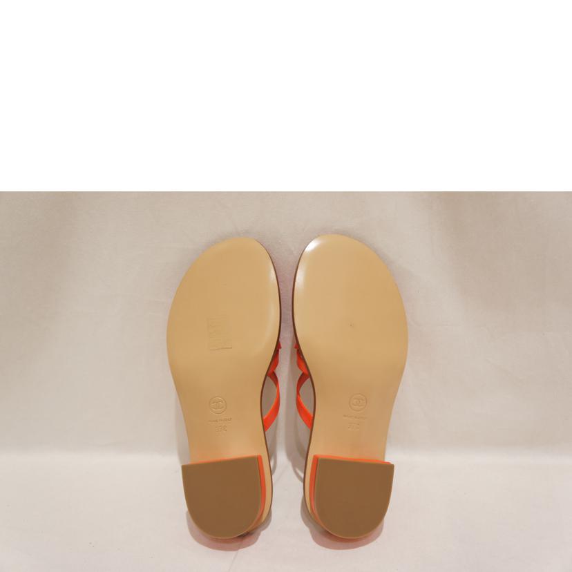 CHANEL シャネル/レザーサンダル ORG//SAランク/94