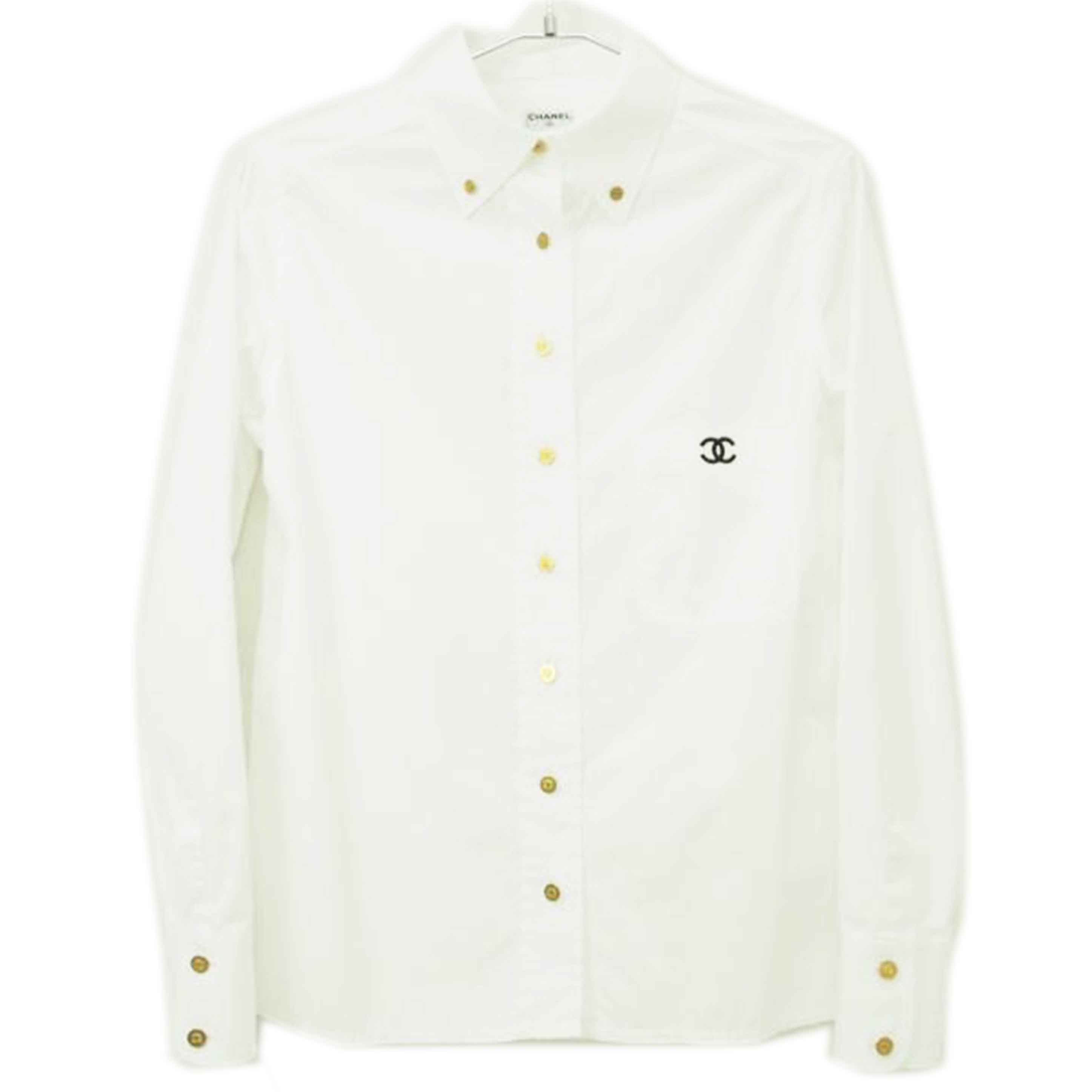 CHANEL シャネル/シャツ 金ボタン ゴールド ポケット ココマーク ロゴ//Bランク/78