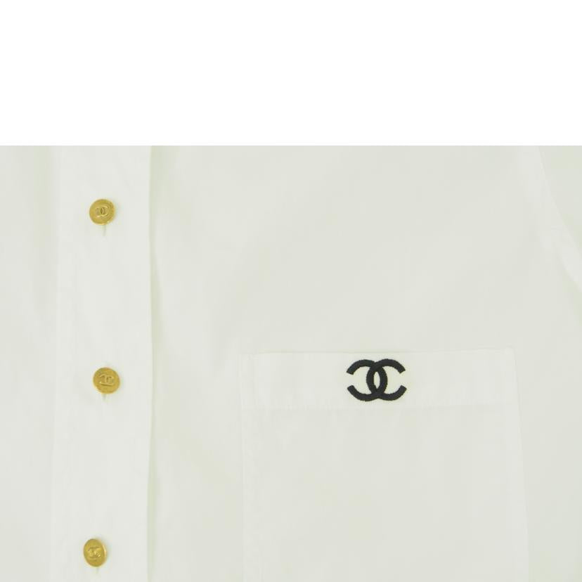 CHANEL シャネル/シャツ 金ボタン ゴールド ポケット ココマーク ロゴ//Bランク/78