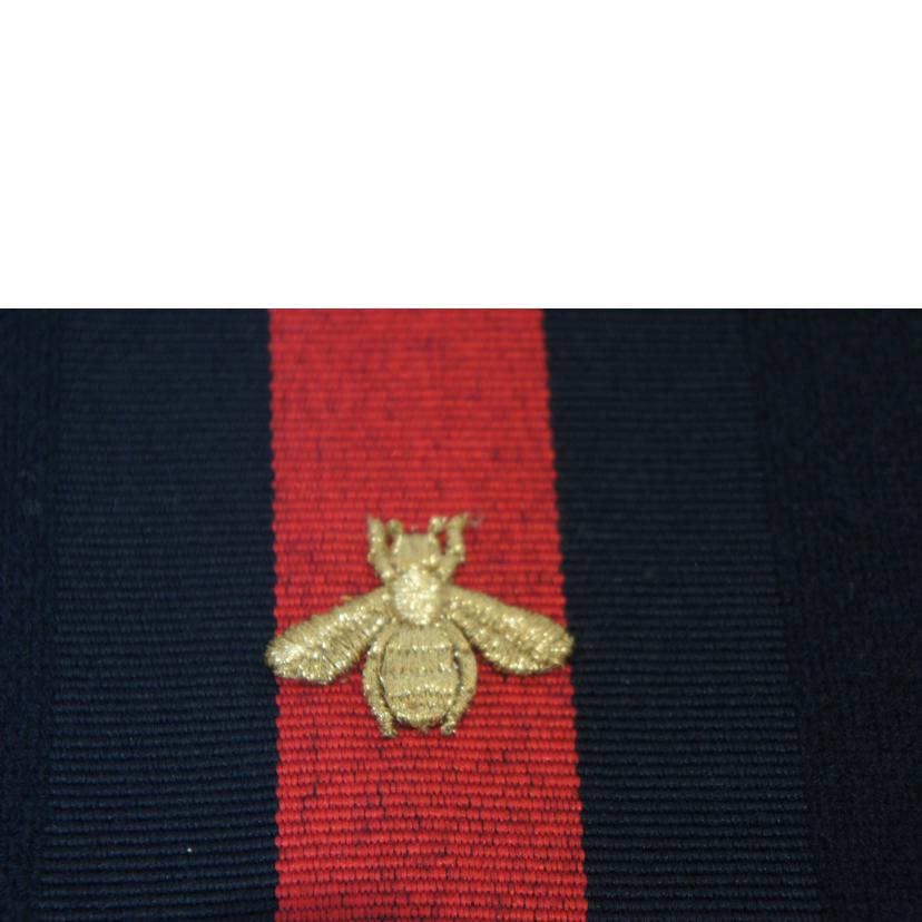 GUCCI グッチ/Beeカシミヤ混ストライプストール NVY/RED/4755134G//SAランク/94