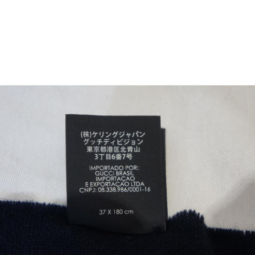 GUCCI グッチ/Beeカシミヤ混ストライプストール NVY/RED/4755134G//SAランク/94