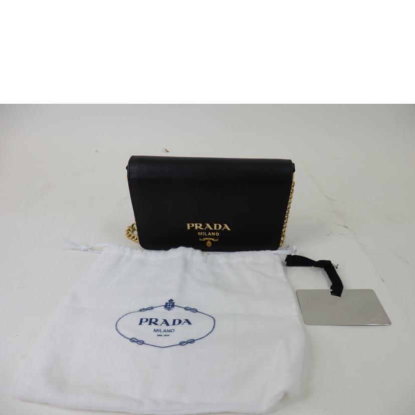 PRADA プラダ/サフィアーノ2wayチェーンショルダーウォレット/1BP006//62B/Aランク/84