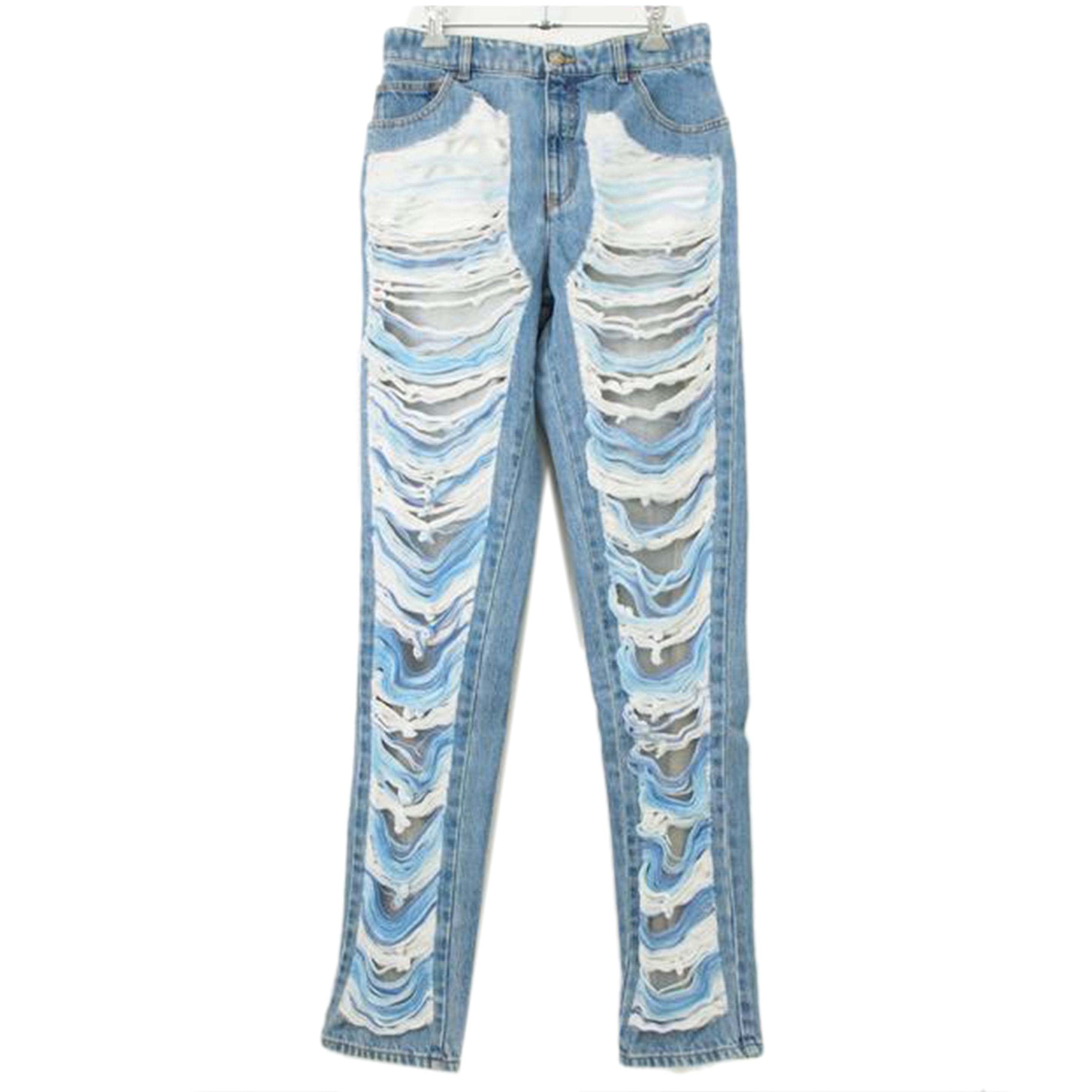 CHANEL シャネル/デニム パンツ ダメージ シースルー//Bランク/78