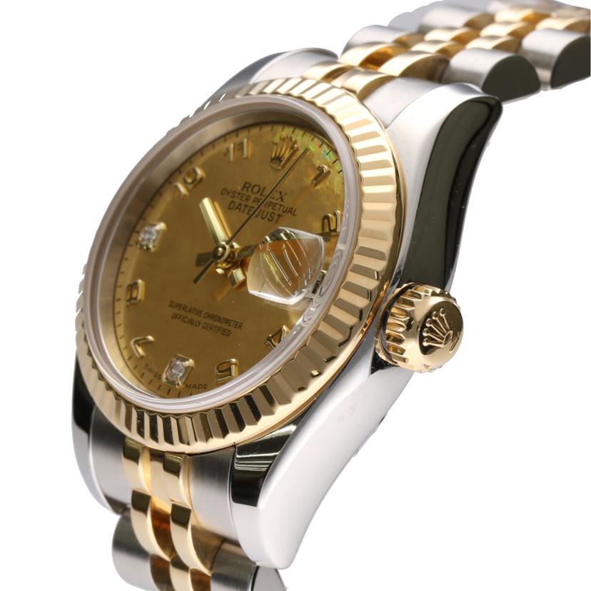 ROLEX ロレックス 腕時計 2005年頃製造 コンビ 2Pダイヤ/デイトジャスト・レディース/イエローシェル/D番/179173 2BR//D482976(2005)/Aランク/75