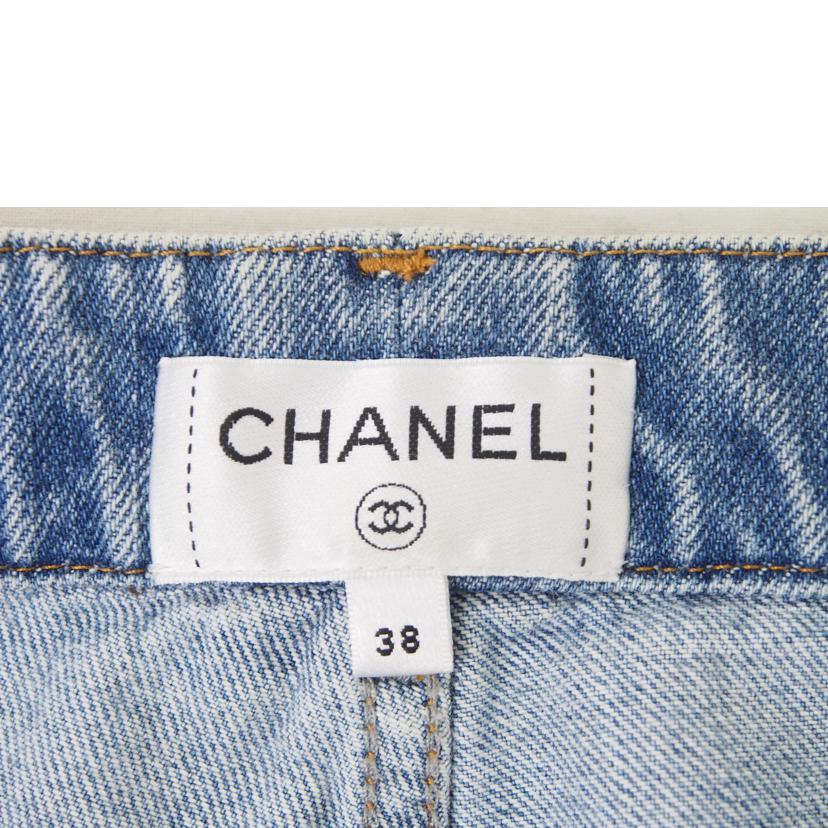CHANEL シャネル/デニム ハーフパンツ ダメージ シースルー//Bランク/78