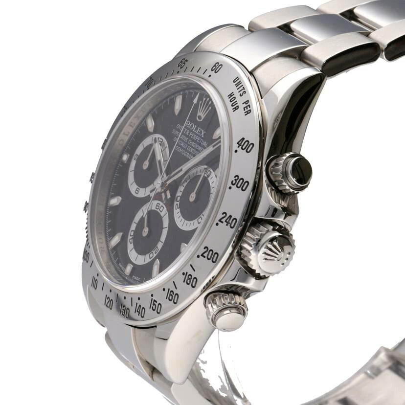 ROLEX ロレックス 腕時計 2010年頃製造 ルーレット オーバーホール済 新品仕上済 自動巻き ステンレス ブラックダイヤル/コスモグラフ・デイトナ/黒文字盤/G番/116520//G393378(2010)/ABランク/75