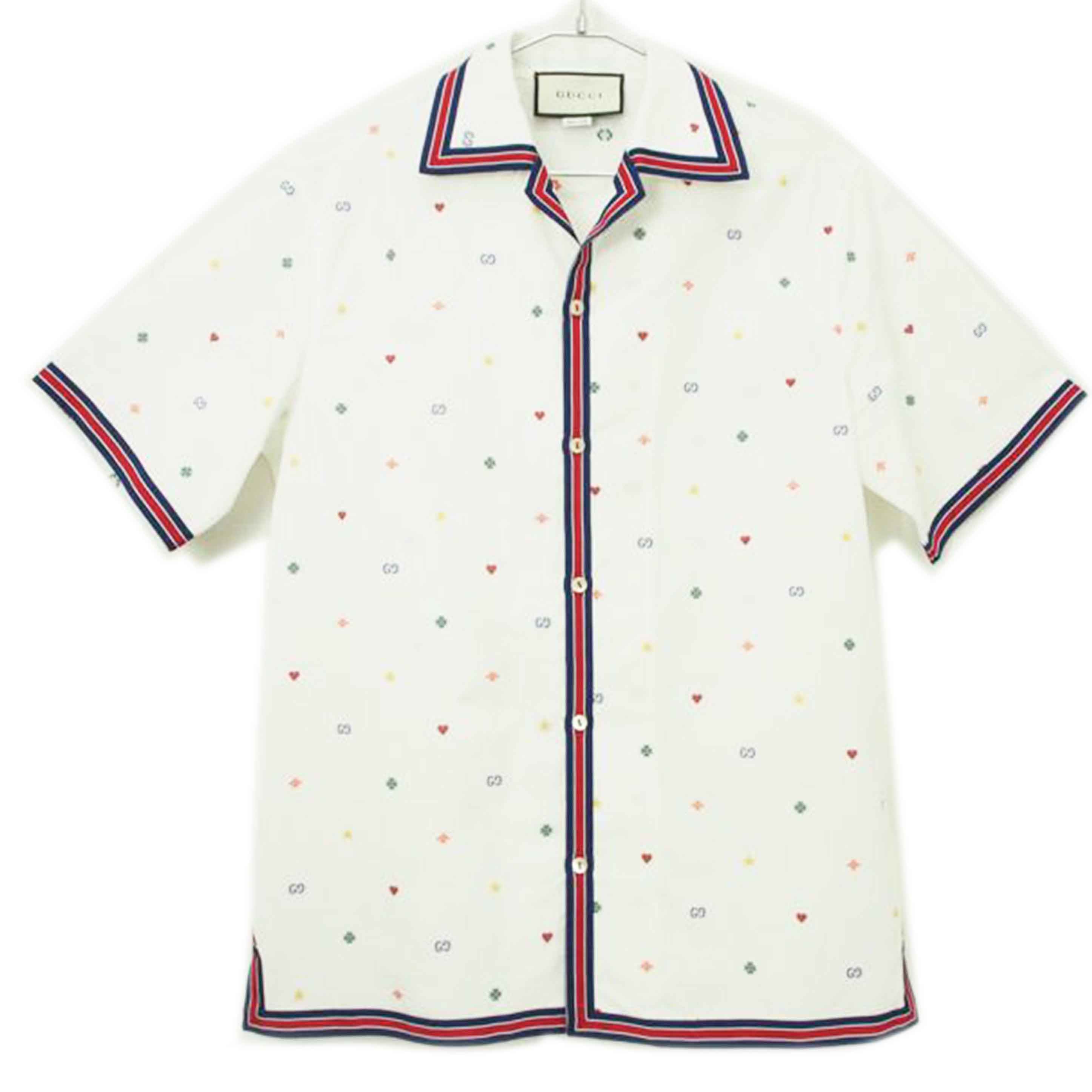 GUCCI グッチ/ボーリングシャツ コットン ウェブトリム//Bランク/78