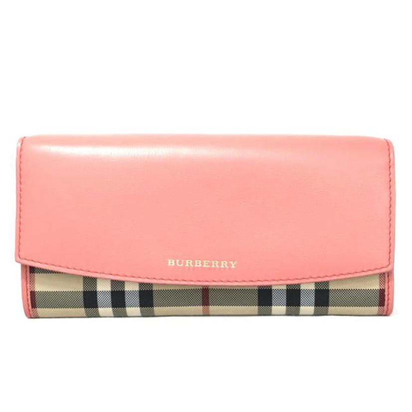 BURBERRY バーバリー/長財布 ホースフェリーチェック/コーラルピンク/3982477//SAランク/51
