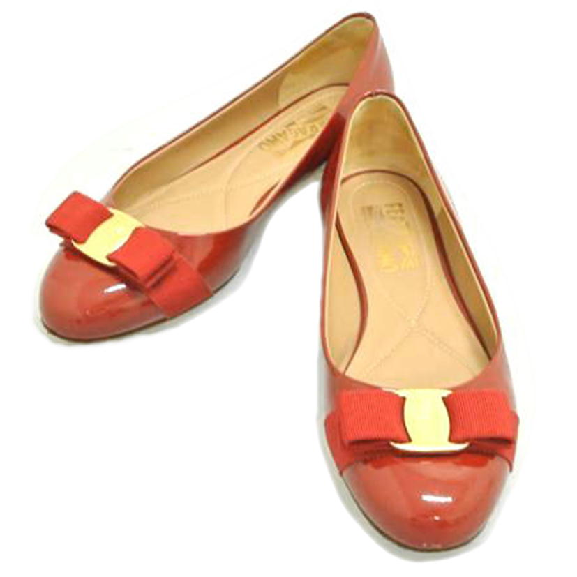 S.Ferragamo フェラガモ/エナメルバレエシューズ/YW 14194//Bランク/87