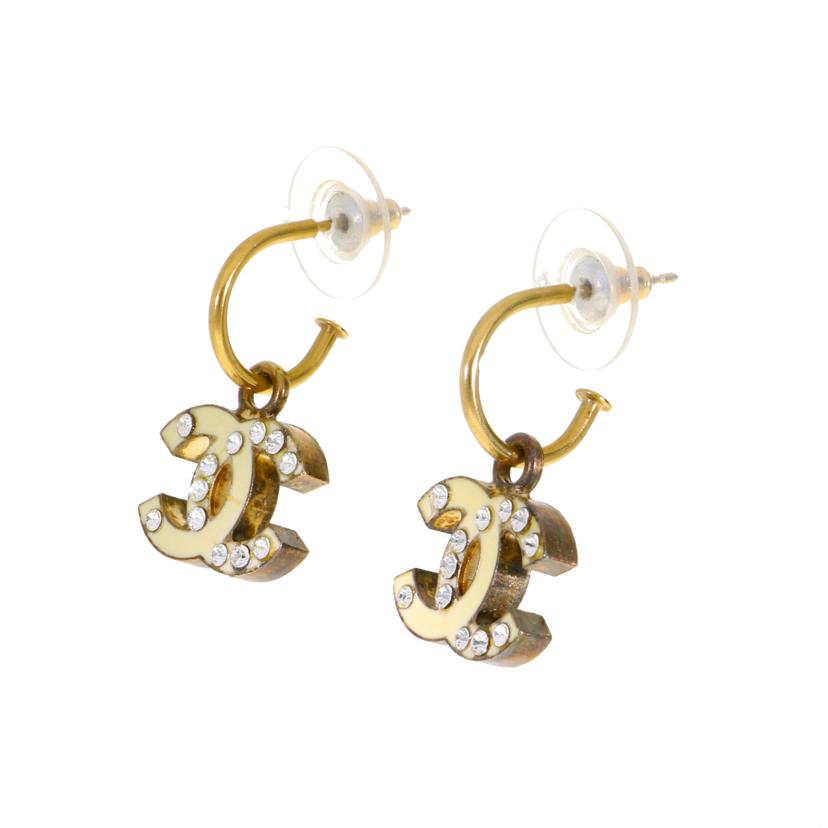 CHANEL シャネル/ココマークラインストーンピアス//07A/Bランク/09