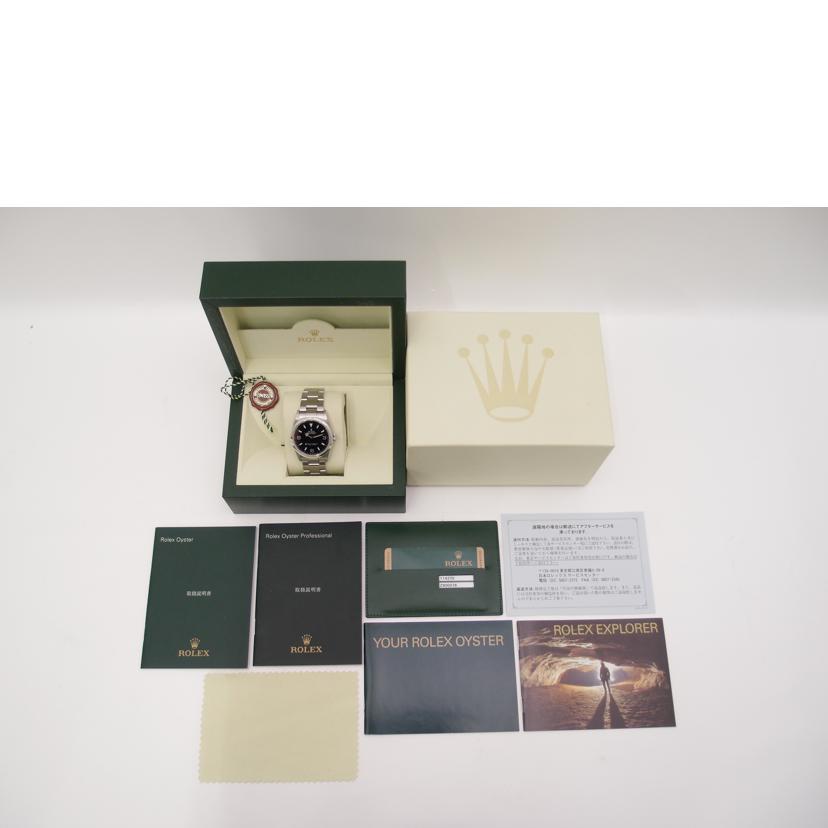 ROLEX ロレックス 腕時計 自動巻き ステンレス ブラック オーバーホール済 外装新品仕上済 2006年頃製造 /エクスプローラーⅠ/Z番/114270//Z900078(2006)/SAランク/69