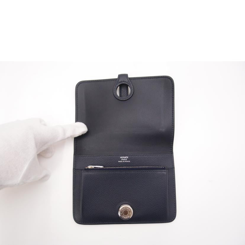 HERMES エルメス 財布 二つ折り 小銭入れ 2020年製 レザー 濃紺 /ドゴンコンパクト/エバーカラー/ブルーサフィール//Y刻印(2020)/ABランク/69
