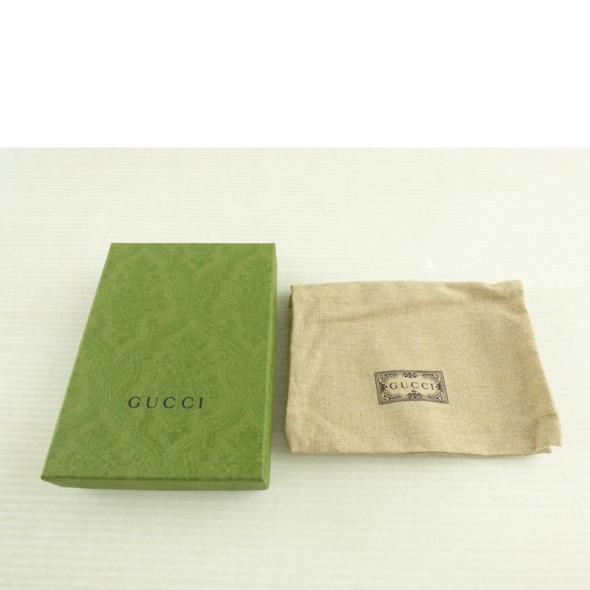 GUCCI グッチ/シマレザーラウンドファスナーカードコインパース/447939//497***/Aランク/64