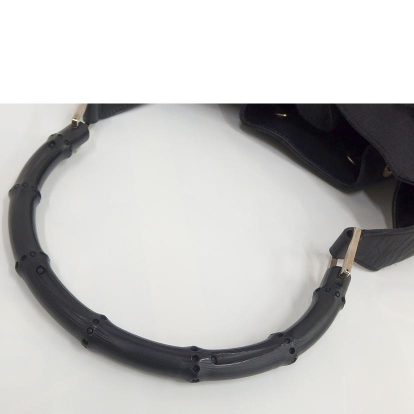 GUCCI グッチ/GGキャンバスバンブーワンショルダー/黒/001.4033//200047/ABランク/82