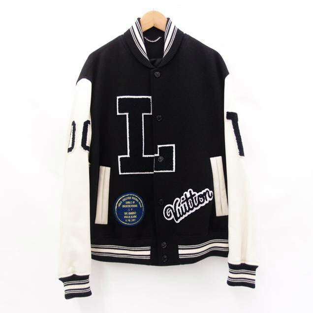 LOUIS VUITTON ルイヴィトン/LV ベースボルジャケット レザースリーブワッペンスタジャン 19AW/HHL07EJNU//SAランク/69